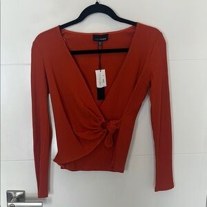 Lucy Paris - Women's Rust Knot Front Top